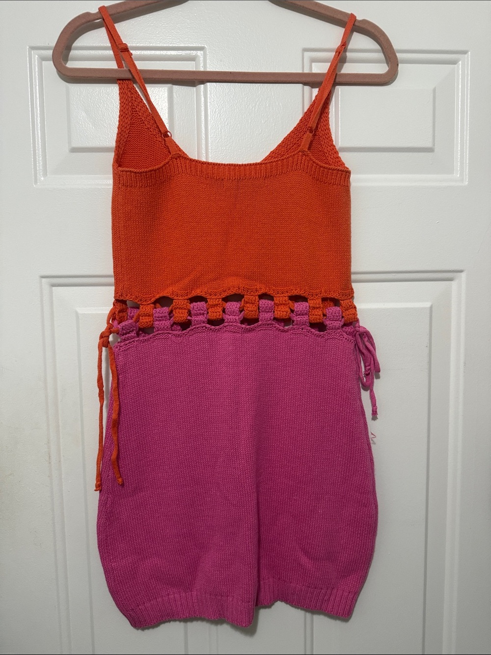 Blue Blush Orange and Pink Knit Mini Dress - Picture 8 of 11